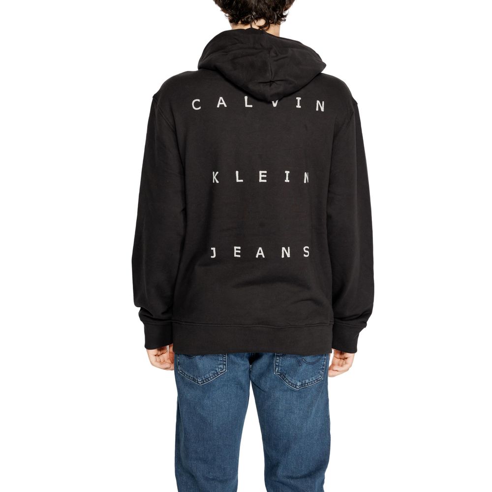 Calvin Klein Jeans Black Recycled Cotton Hoody -   -  Calvin Klein Jeans.
