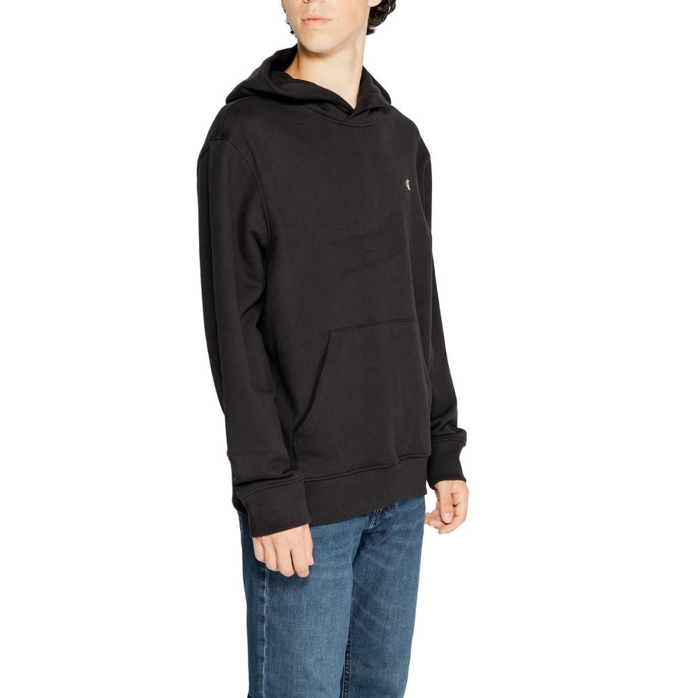 Calvin Klein Jeans Black Recycled Cotton Hoody -   -  Calvin Klein Jeans.