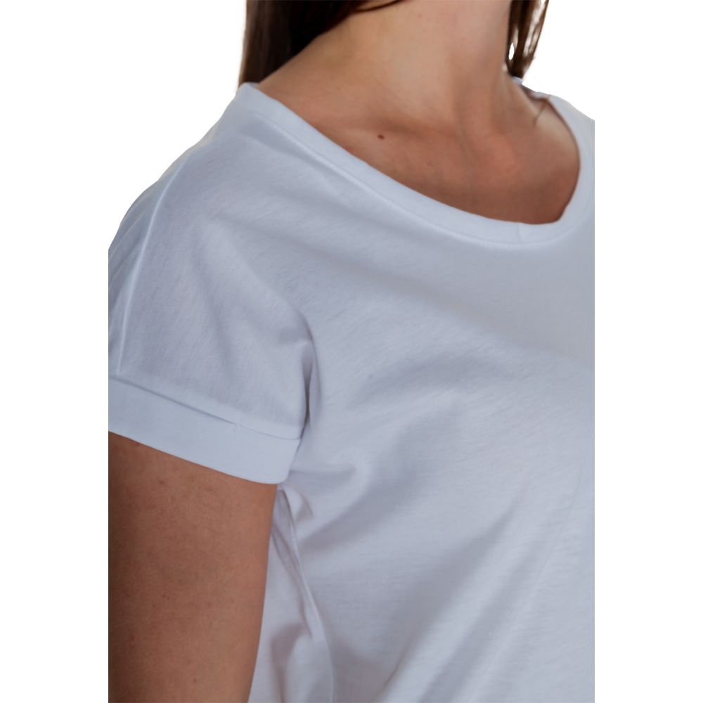 Vila Clothes White Cotton T-Shirt -   -  Vila Clothes.