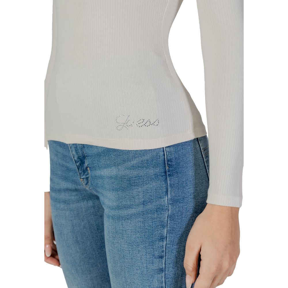 Guess Cream Viscose Long Sleeve -   -  Guess.
