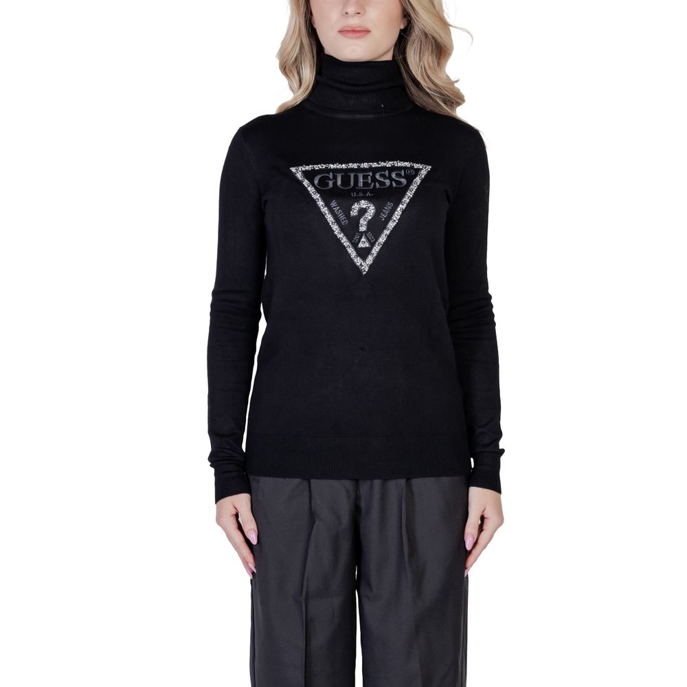 Guess Black Viscose Turtleneck -   -  Guess.