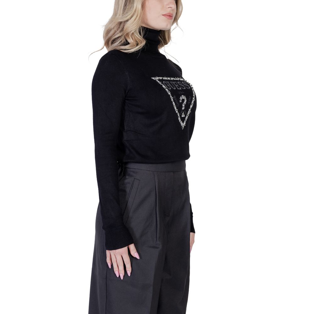 Guess Black Viscose Turtleneck -   -  Guess.