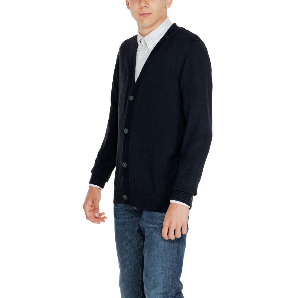 Jack Jones Black Cotton Cardigan -   -  Jack Jones.