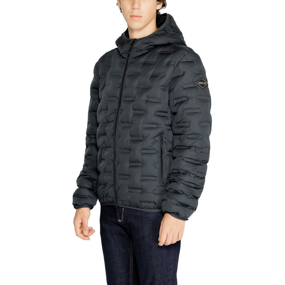 Replay Blue Polyester Jackets & Coat -   -  Replay.