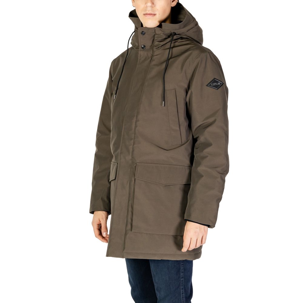 Replay Green Polyamide Parka -   -  Replay.