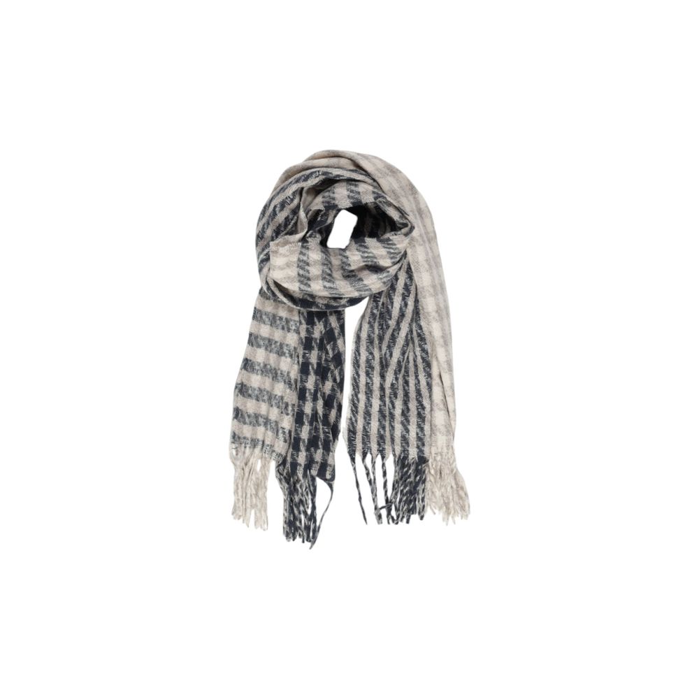 Only - Sophisticated Split Check Lightweight Scarf - Grey