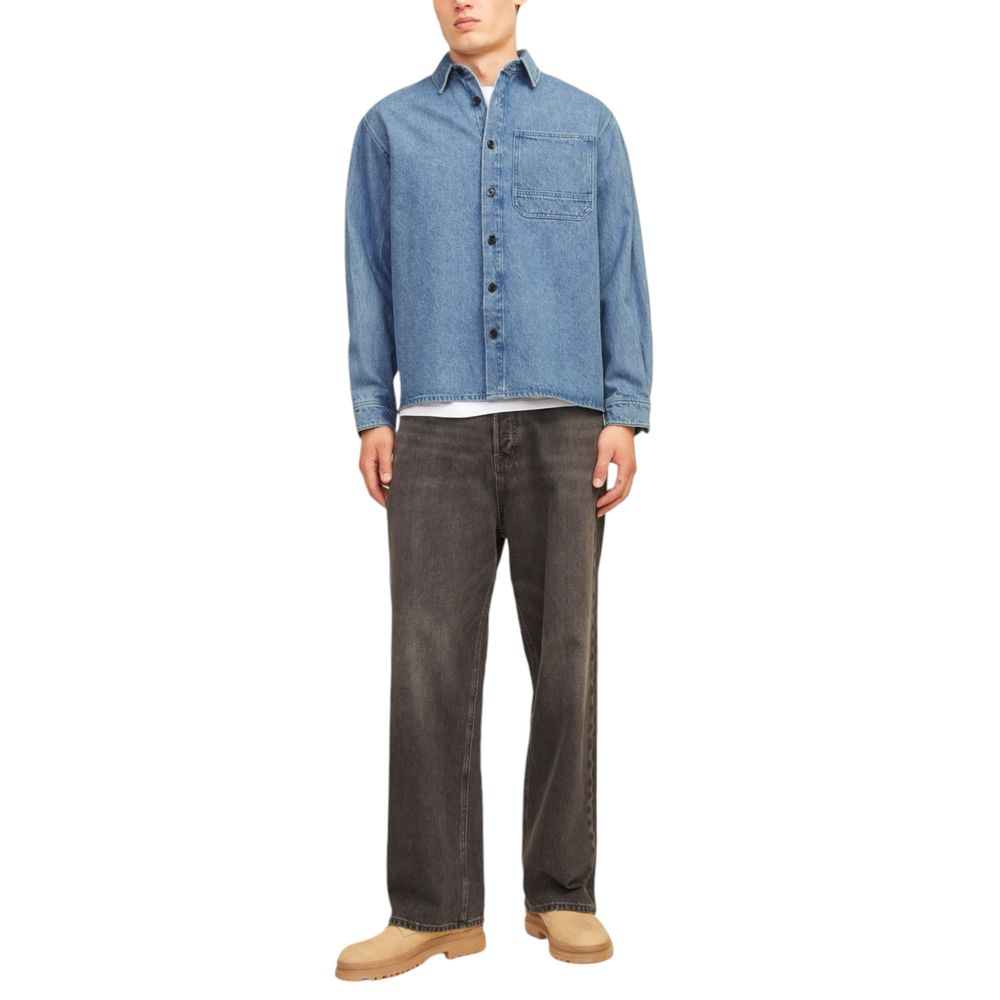 Jack Jones Light Blue Cotton Shirt -   -  Jack Jones.