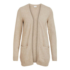 Vila Clothes Beige Viscose Cardigan -   -  Vila Clothes.