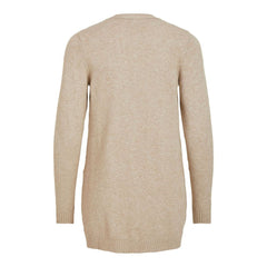 Vila Clothes Beige Viscose Cardigan -   -  Vila Clothes.