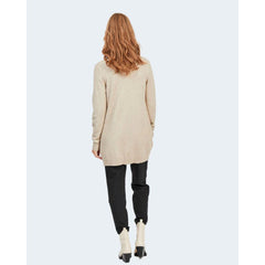 Vila Clothes Beige Viscose Cardigan -   -  Vila Clothes.