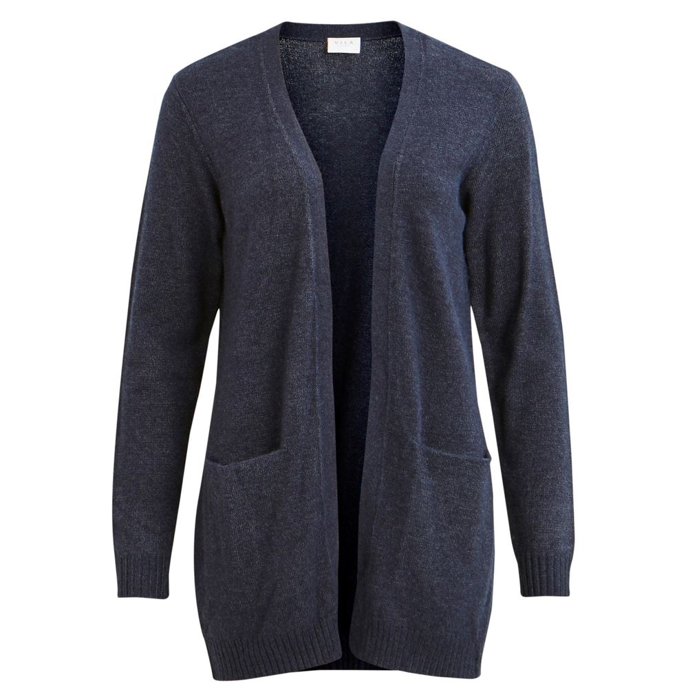 Vila Clothes Blue Viscose Cardigan -   -  Vila Clothes.