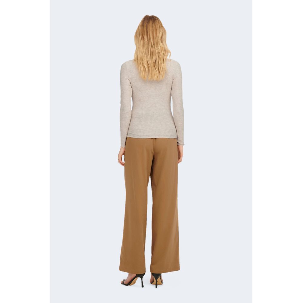 Only Beige Polyester Turtleneck -   -  Only.