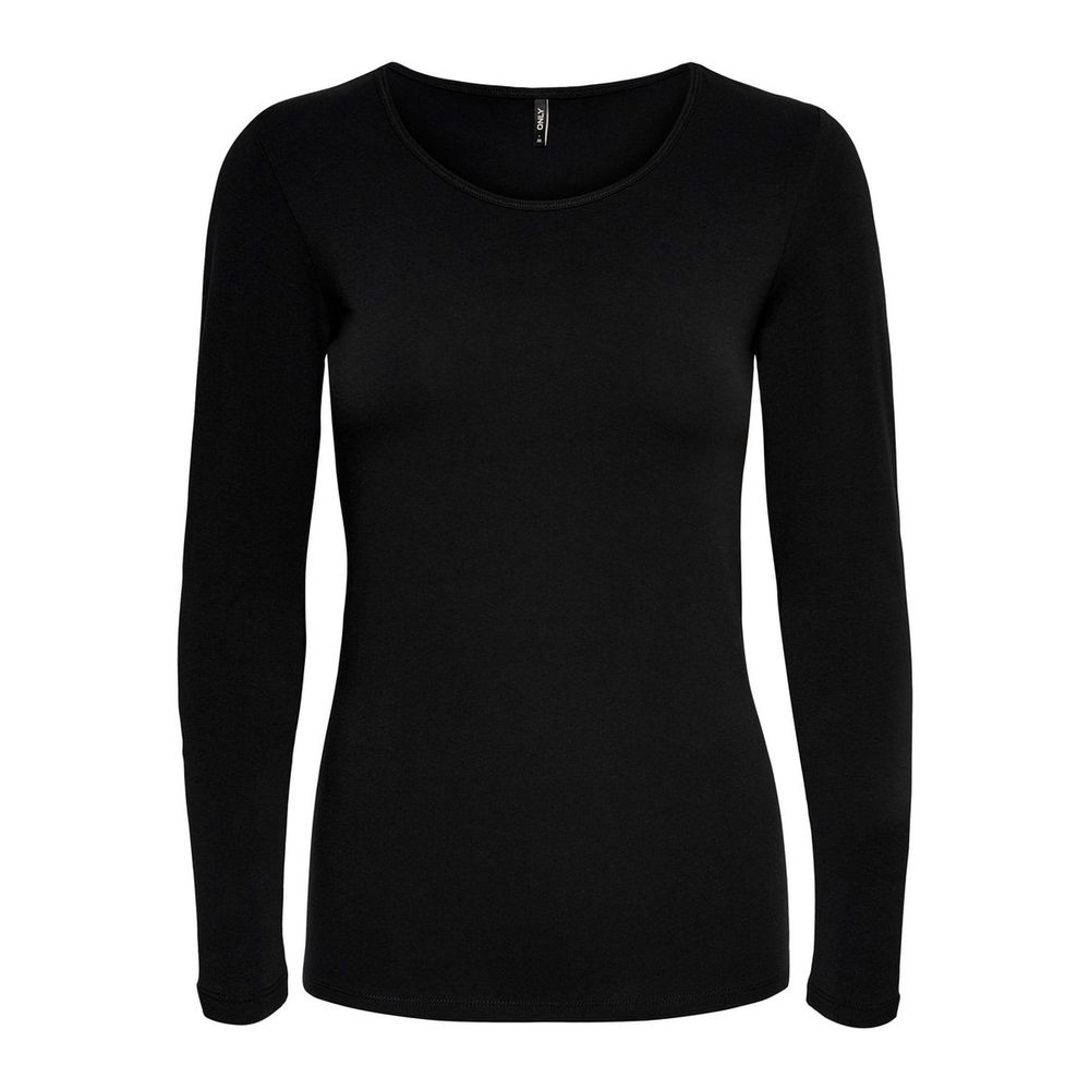 Only Black Cotton Long Sleeve -   -  Only.