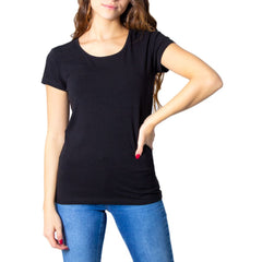 Only Black Cotton T-Shirt -   -  Only.