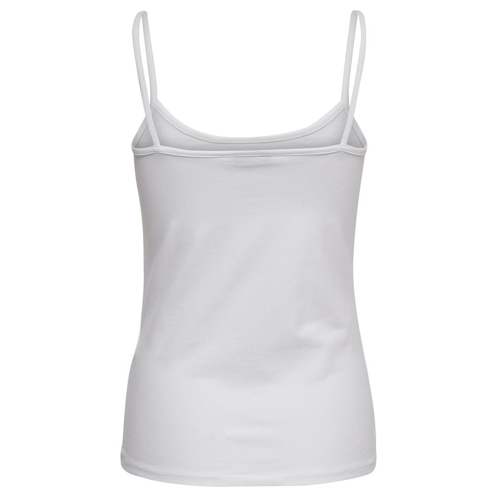 Only White Cotton Tank Top -   -  Only.