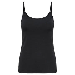 Only Black Cotton Tank Top -   -  Only.