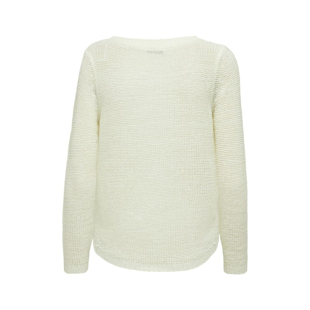 Only White Polyester Sweater -   -  Only.