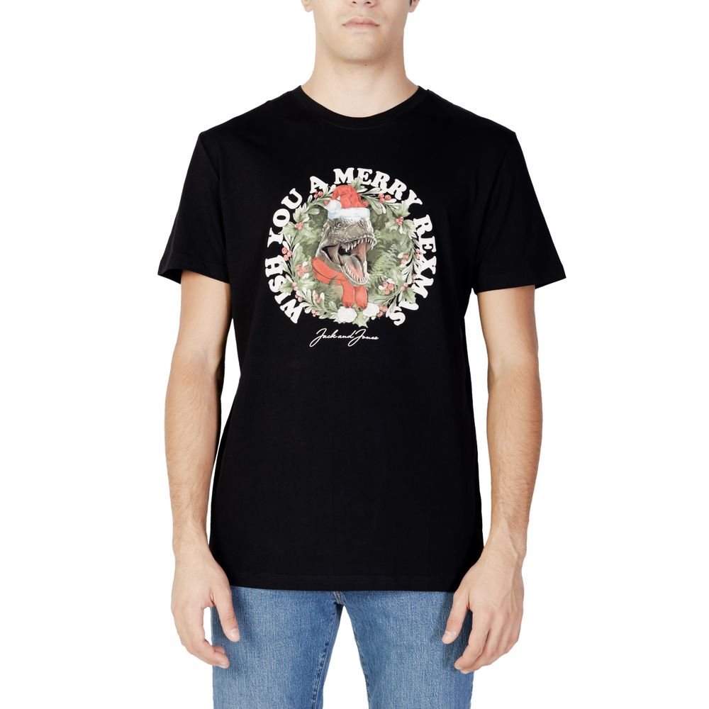 Jack Jones Black Cotton T-Shirt -   -  Jack Jones.