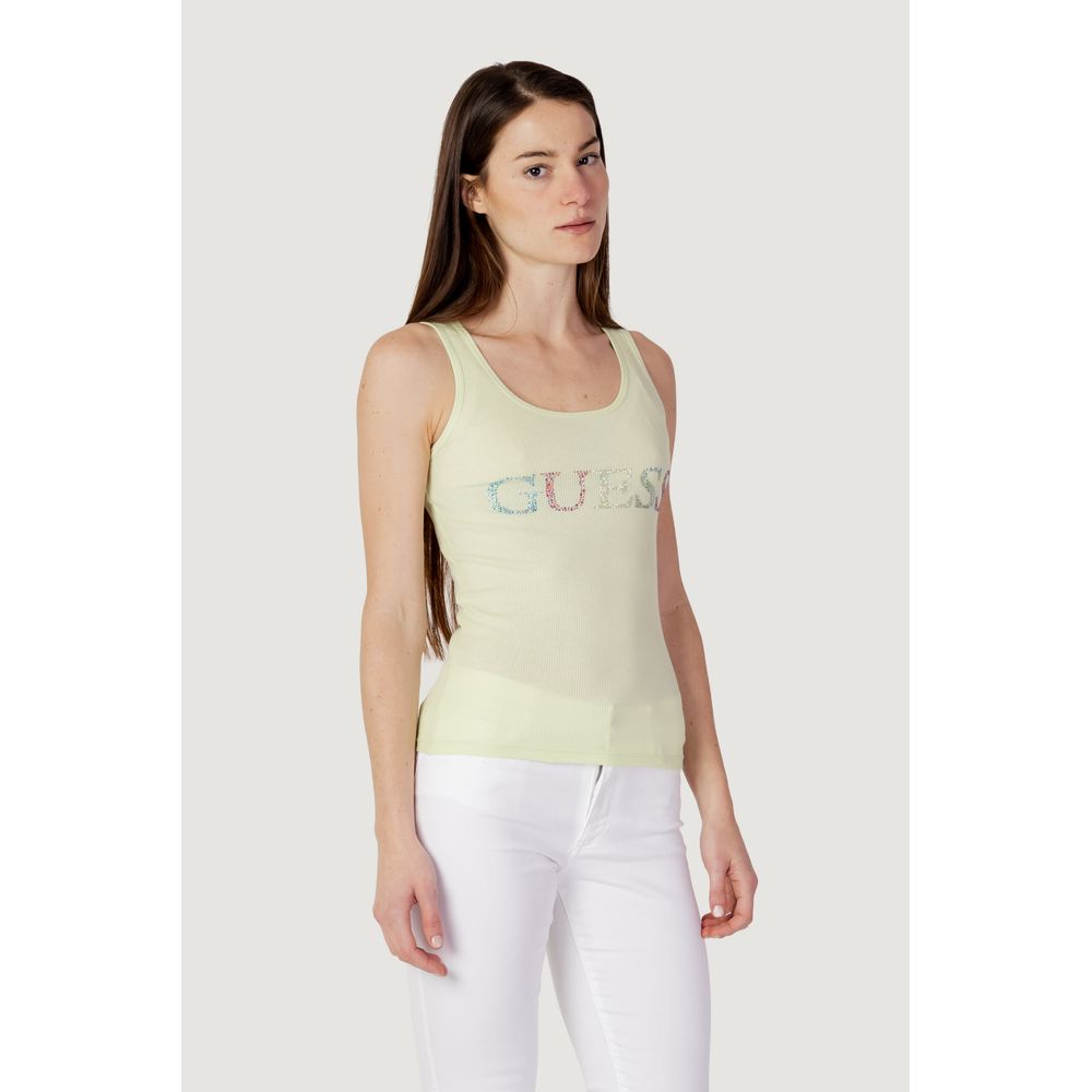 Guess Green Cotton Tank Top -   -  Guess.