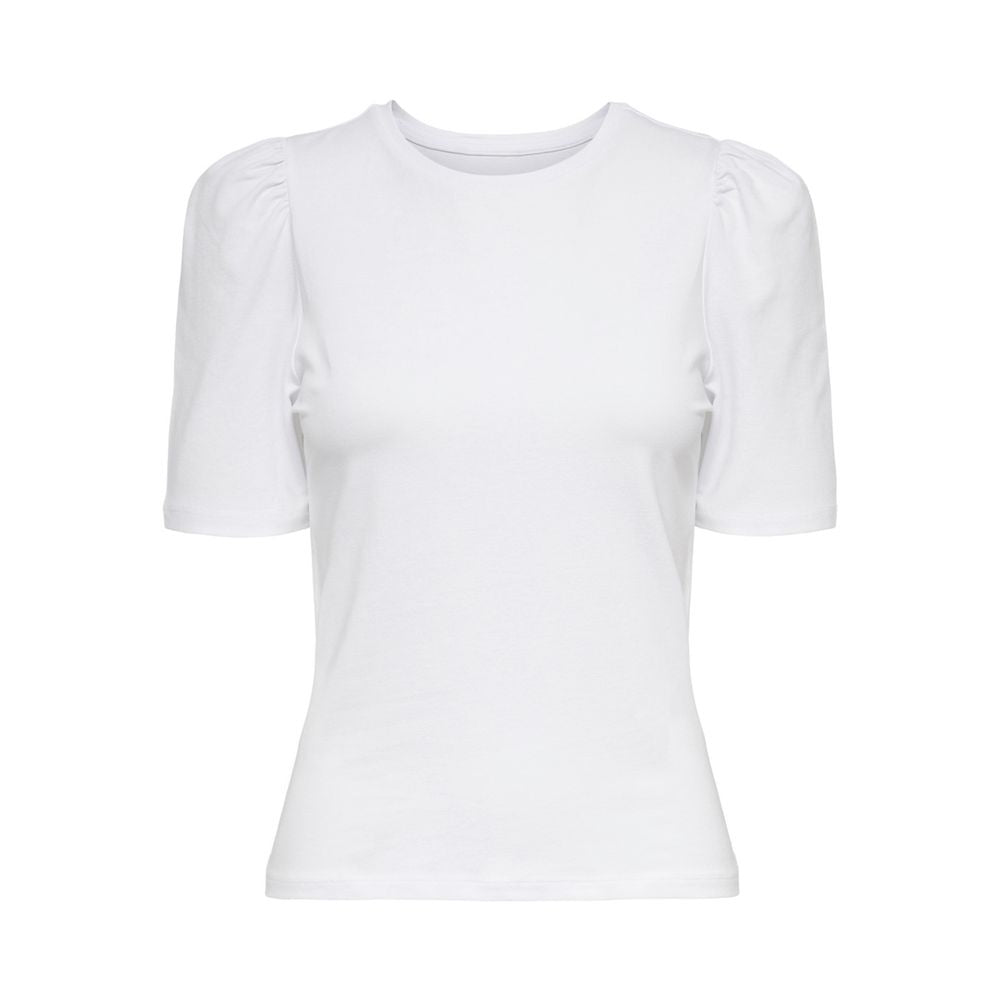 Only White Cotton T-Shirt -   -  Only.
