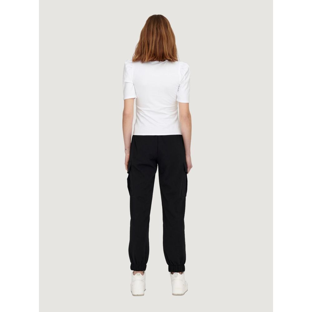 Only White Cotton T-Shirt -   -  Only.