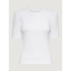 Only White Cotton T-Shirt -   -  Only.