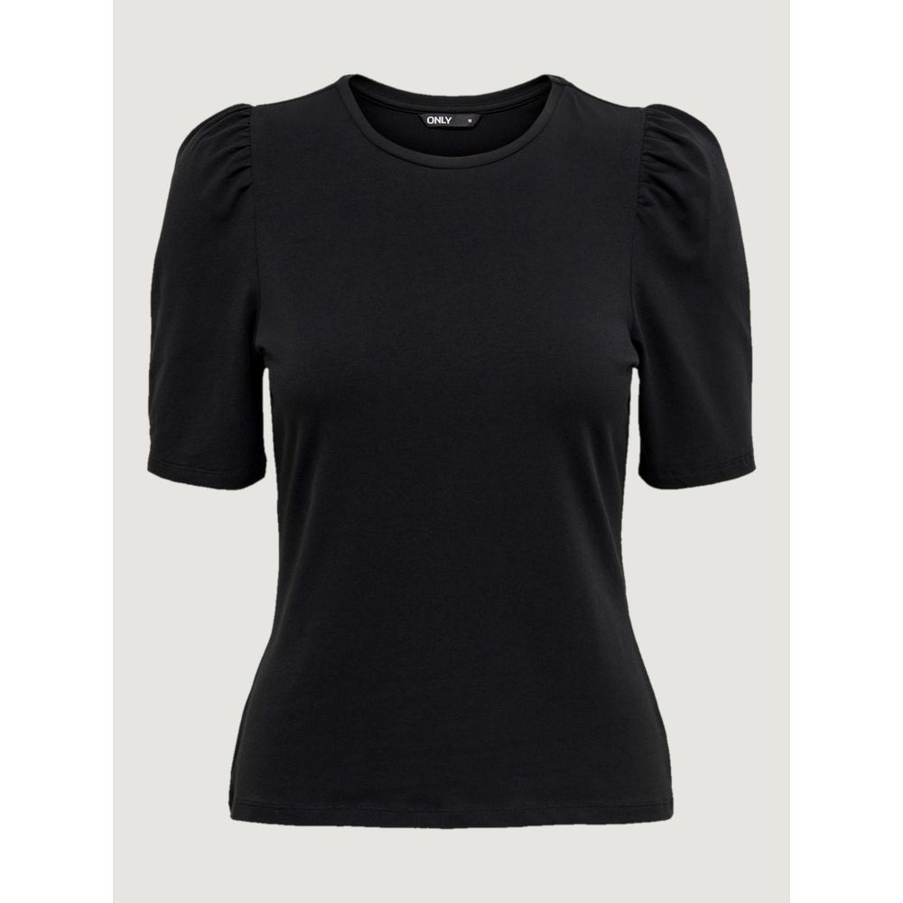 Only Black Cotton T-Shirt -   -  Only.