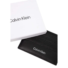 Calvin Klein Black Leather Cardholder -  Wallets for Men -  Calvin Klein.
