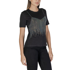 Only Black Cotton T-Shirt -   -  Only.