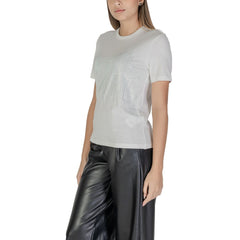 Only White Cotton T-Shirt -   -  Only.