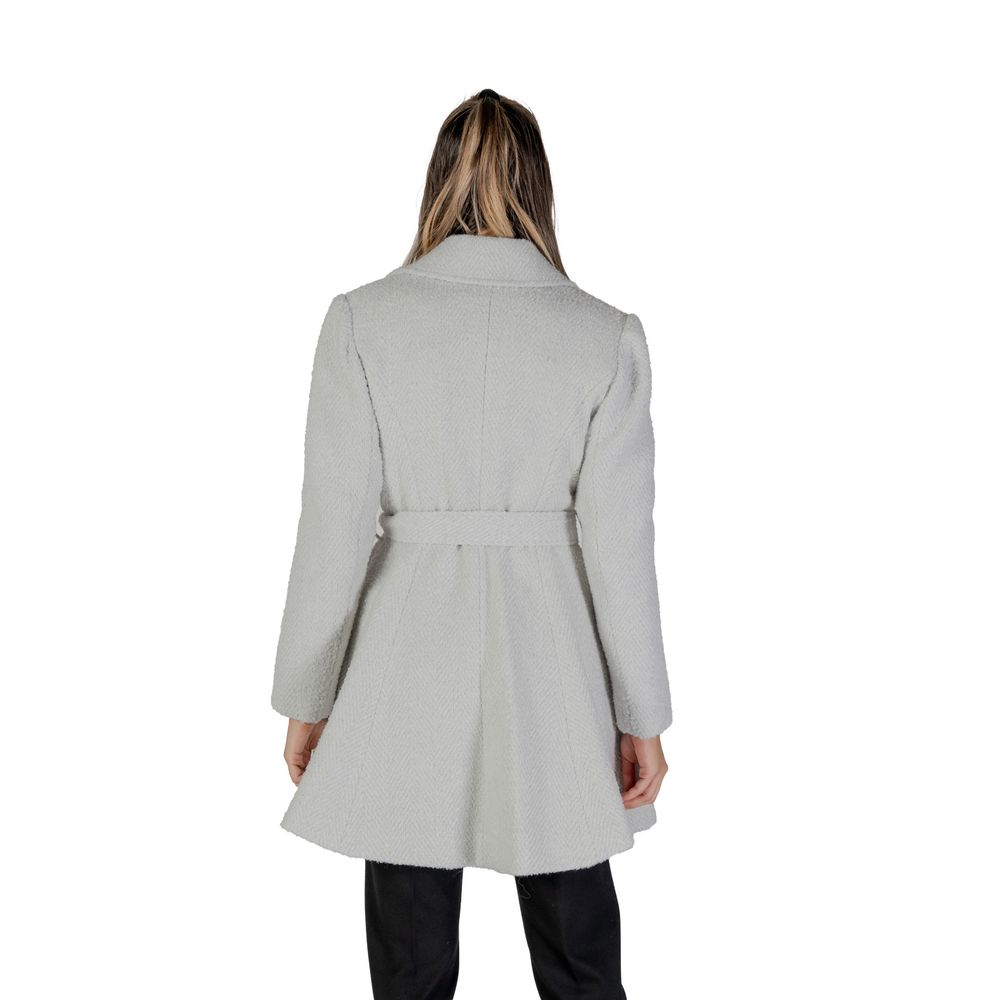 Guess Gray Polyester Coat -   -  Guess.
