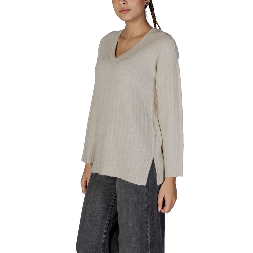 Vila Clothes Beige Marabou Sweater -   -  Vila Clothes.