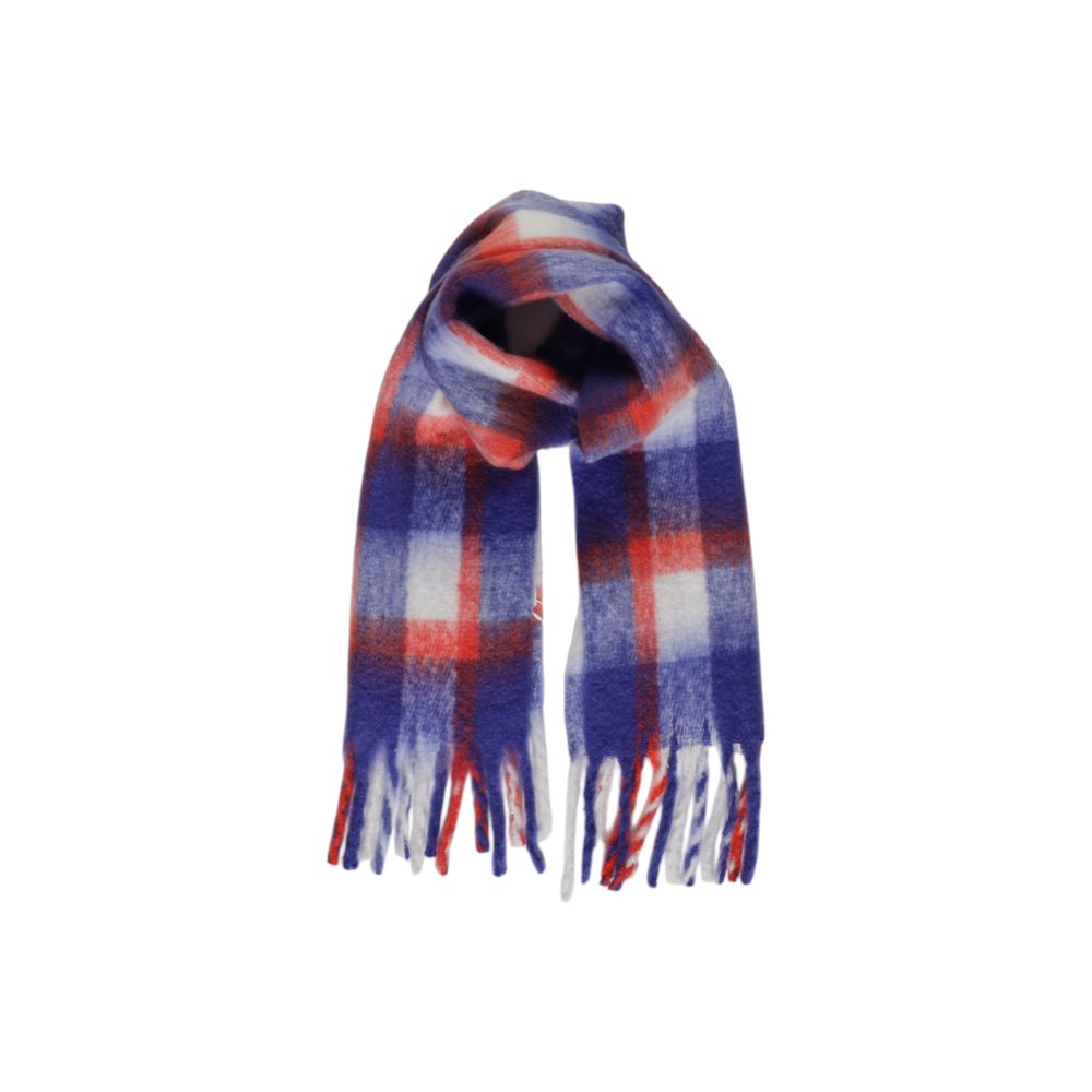 Only - Classic Checked Fringe Scarf - Purple Multi
