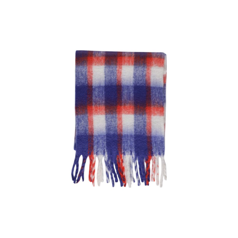 Only - Classic Checked Fringe Scarf - Purple Multi