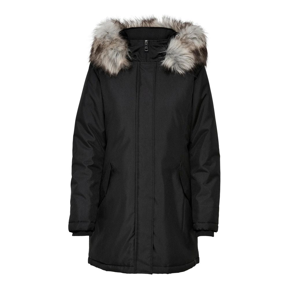 Only Black Polyester Parka -   -  Only.