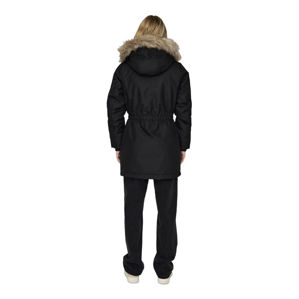 Only Black Polyester Parka -   -  Only.