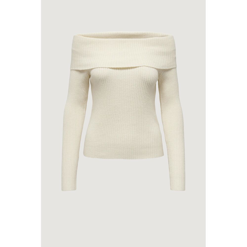 Only Cream Viscose Sweater -   -  Only.