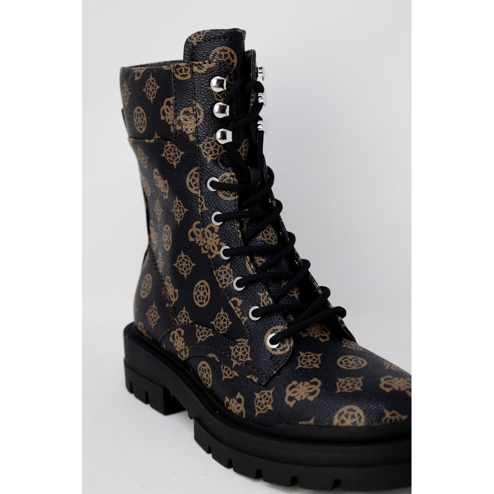 Guess Brown Artificial Leather Boot -   -  Guess.
