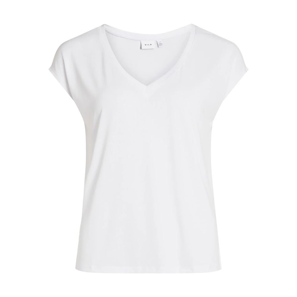 Vila Clothes White Tencel T-Shirt -   -  Vila Clothes.