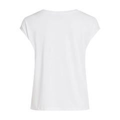 Vila Clothes White Tencel T-Shirt -   -  Vila Clothes.
