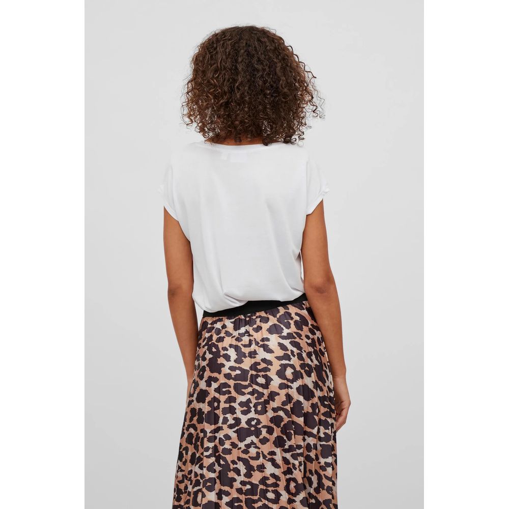 Vila Clothes White Tencel T-Shirt -   -  Vila Clothes.