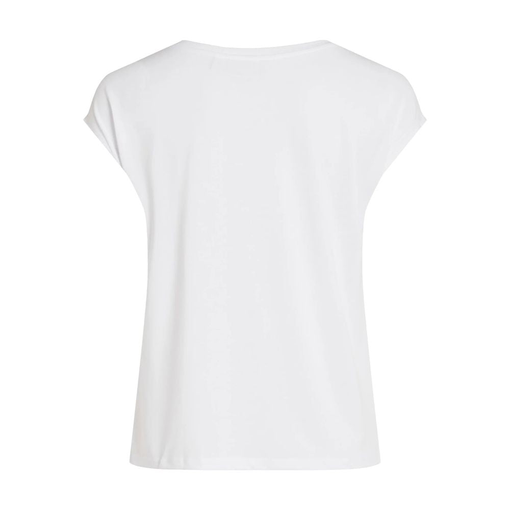 Vila Clothes White Tencel T-Shirt -   -  Vila Clothes.