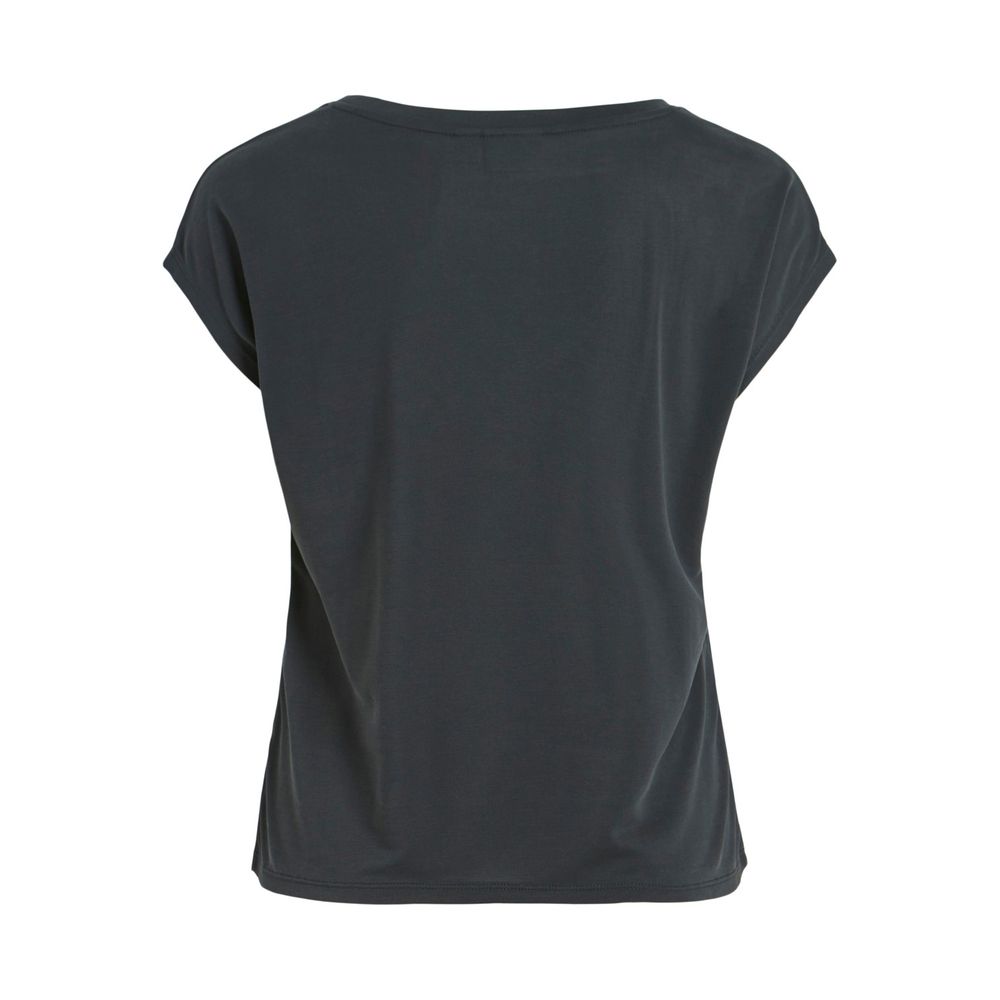 Vila Clothes Black Tencel T-Shirt -   -  Vila Clothes.