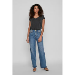 Vila Clothes Black Tencel T-Shirt -   -  Vila Clothes.