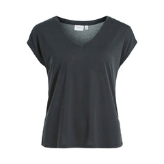 Vila Clothes Black Tencel T-Shirt -   -  Vila Clothes.