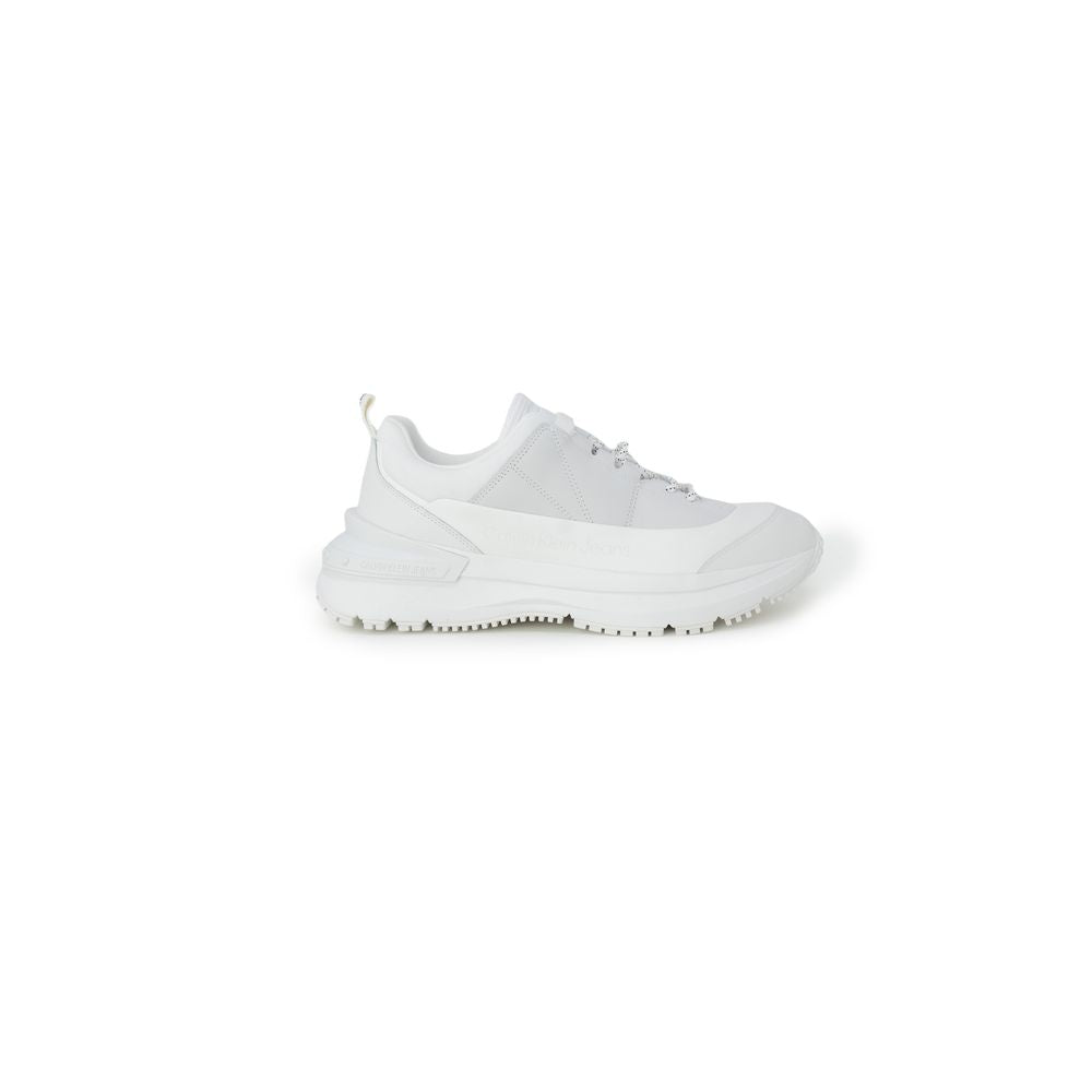 Calvin Klein Jeans White Suede Leather Sneaker -   -  Calvin Klein Jeans.