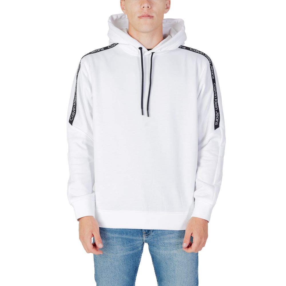 Calvin Klein Jeans White Cotton Hoody -   -  Calvin Klein Jeans.