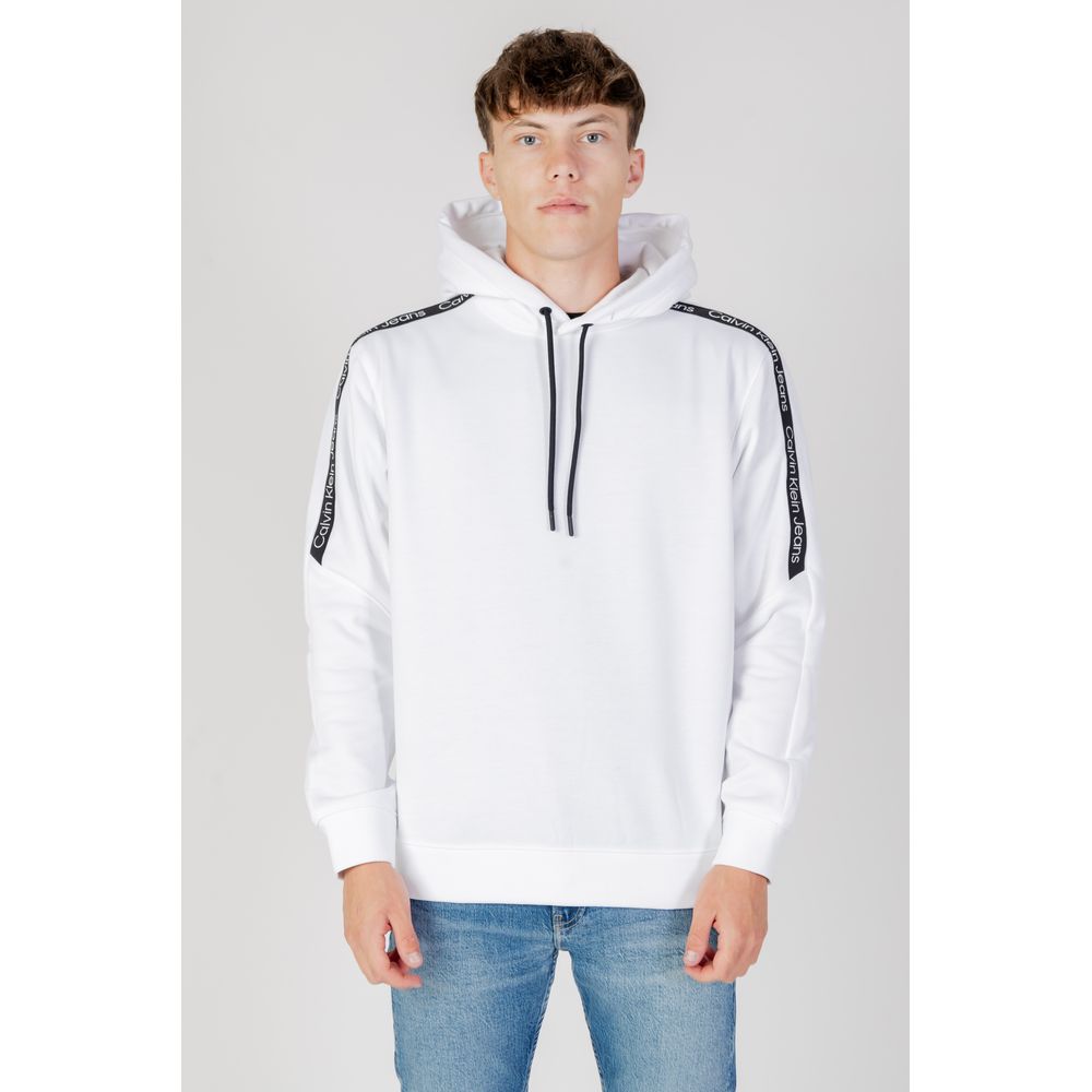 Calvin Klein Jeans White Cotton Hoody -   -  Calvin Klein Jeans.