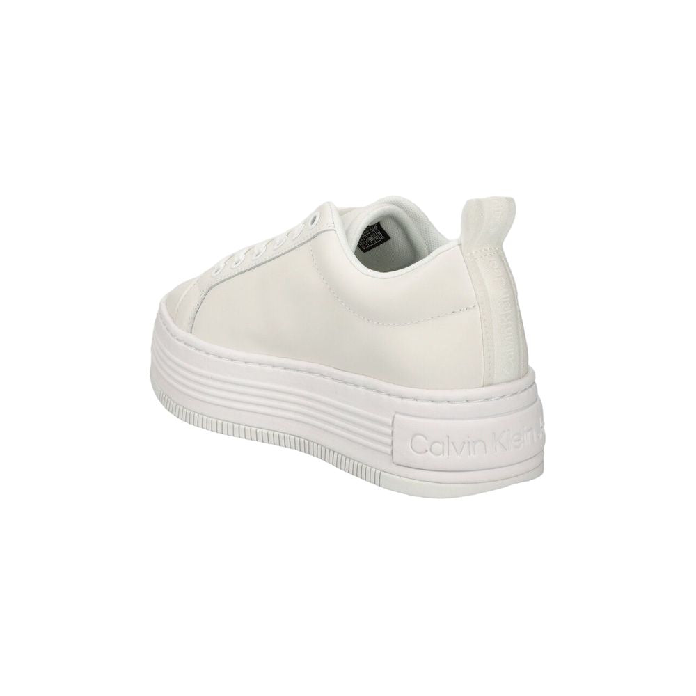 Calvin Klein Jeans White Leather Sneaker -   -  Calvin Klein Jeans.