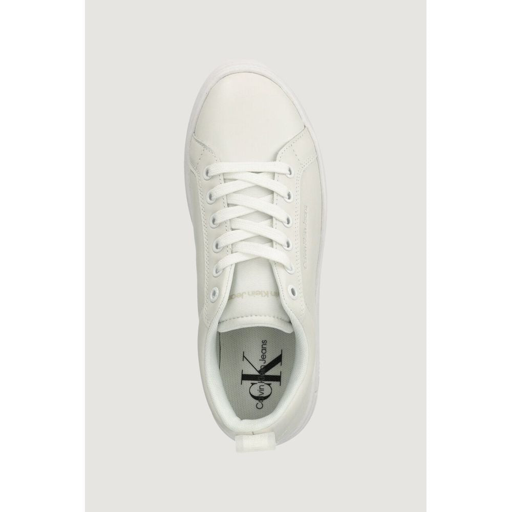 Calvin Klein Jeans White Leather Sneaker -   -  Calvin Klein Jeans.